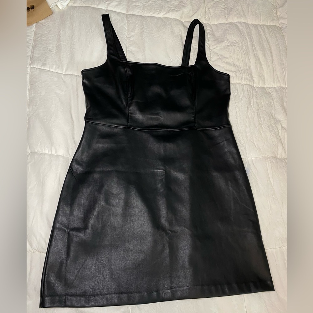 Abercrombie & Fitch Faux Leather Dress, L